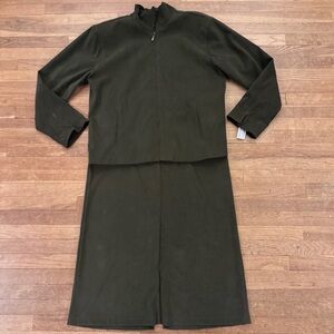 NWT Jonathan Logan green two piece career jacket maxi skirt size XL/18
 b64